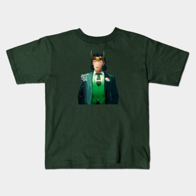 President Loki Kids T-Shirt by sadieillust